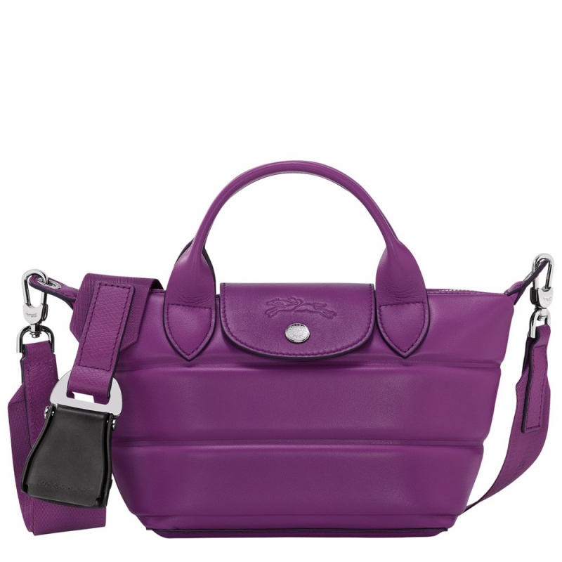 Purple Longchamp Le Pliage Xtra XS Women's Handbags